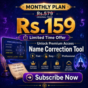 Name Correction Monthly Plan